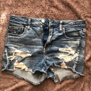 American Eagle Stretch High Rise Shortie Short